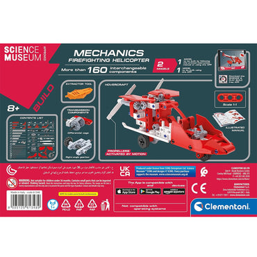 Clementoni Science Museum Mechanics - Firefighting Helicopter STEM Toy Age 8+