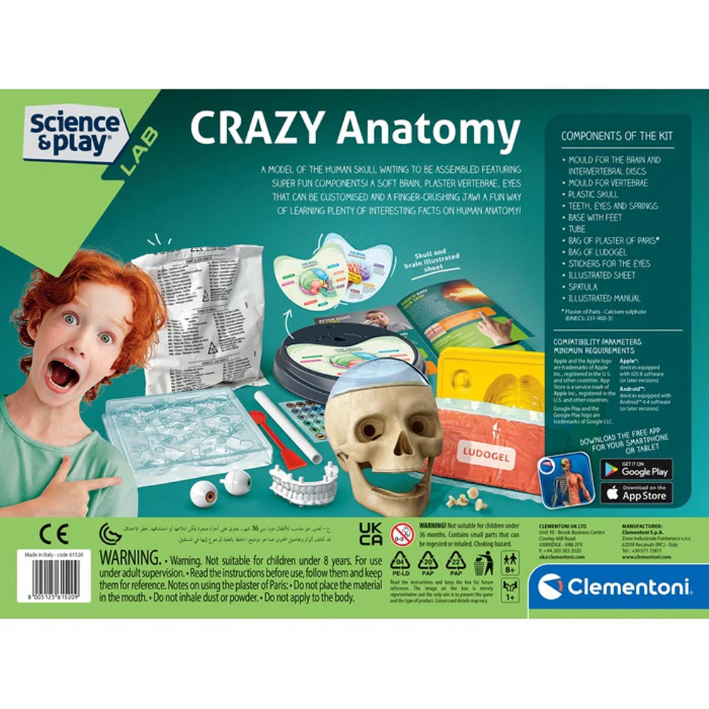 Clementoni Science & Play Lab: Crazy Anatomy Biology STEM Set Age 8+