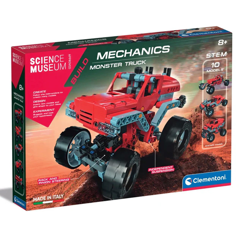 Clementoni Science Museum Build: Mechanics - Monster Truck STEM Toy Age 8+
