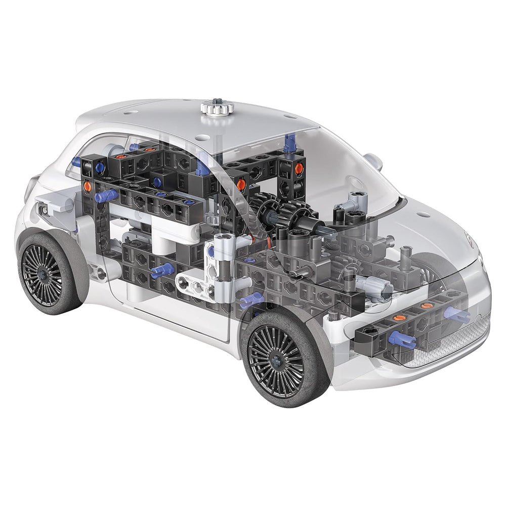 Clementoni Mechanics - Fiat 500 Electric STEM Toy