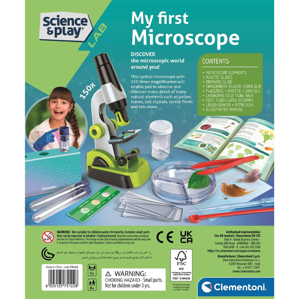 Clementoni Science & Play Lab: My First Microscope STEM Toy Age 8+