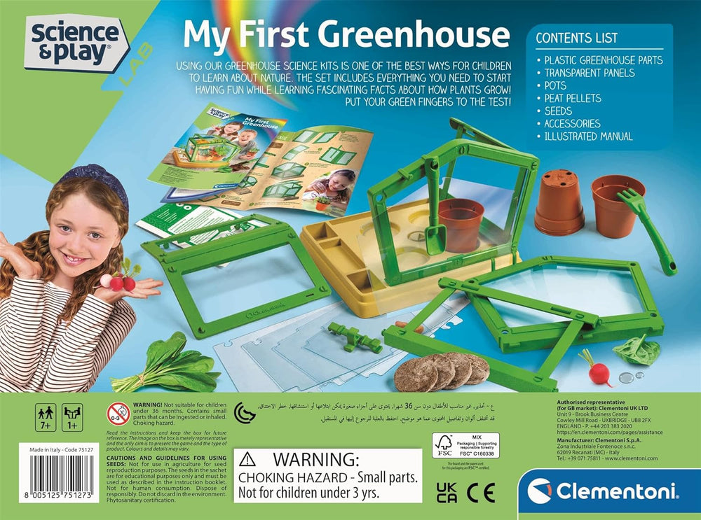 Clementoni Science & Play Lab: My First Greenhouse STEM Toy Age 7+