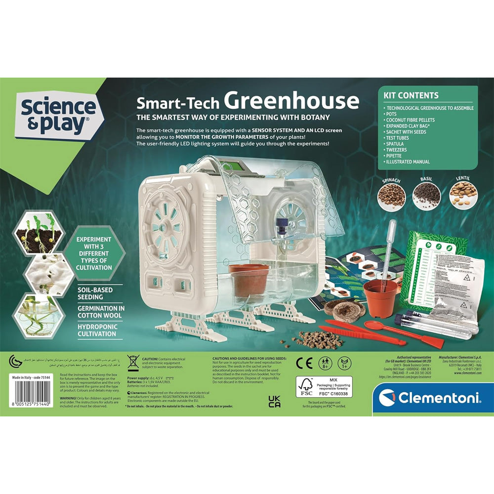 Clementoni Science & Play: Smart-Tech Greenhouse - STEM Toy Age 8+
