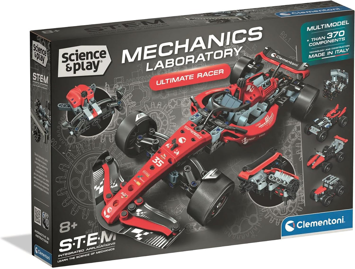 Clementoni Science & Play Build: Mechanics - Ultimate Racer STEM Toy Age 8+