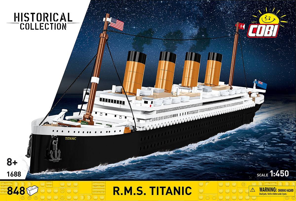 COBI 1688 Titanic 1:450 Historical Collection Brick Model Ship 850pcs