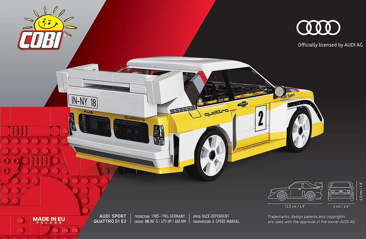 COBI 24667 Audi Sport Quattro S1 E2 1985 1:35 Brick Model 148pcs