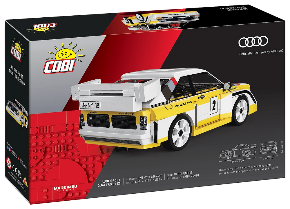 COBI 24667 Audi Sport Quattro S1 E2 1985 1:35 Brick Model 148pcs