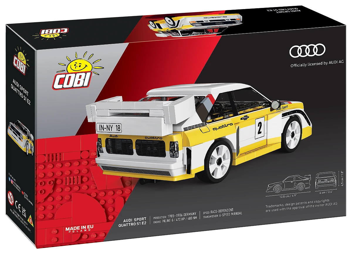 COBI 24667 Audi Sport Quattro S1 E2 1985 1:35 Brick Model 148pcs