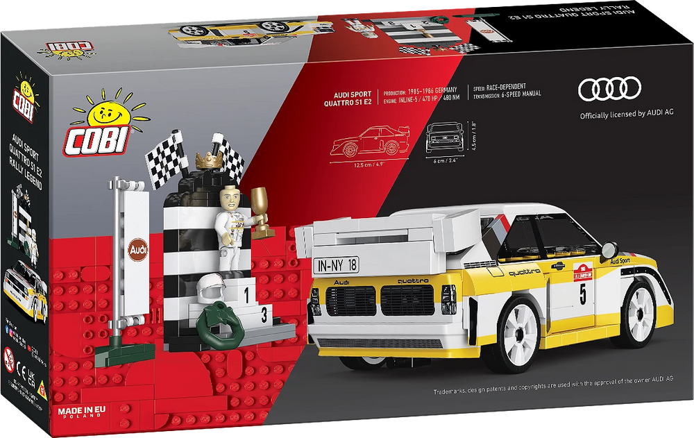 COBI 24668 Audi Sport Quattro S1 No.5 1:35 Brick Model 230pcs