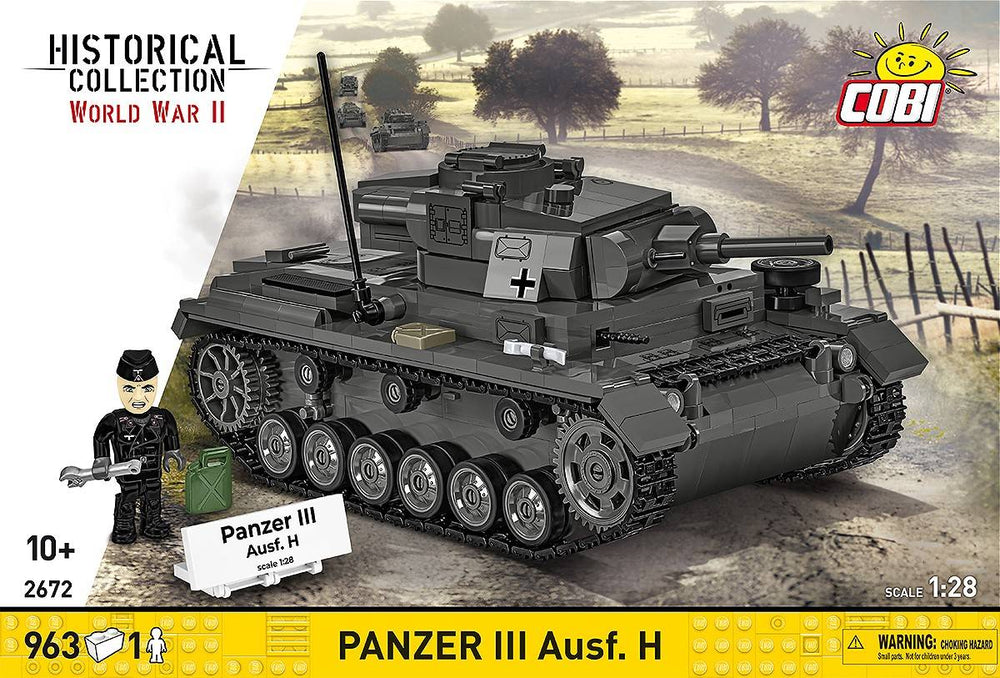 COBI 2672 Panzer III Ausf. H HC WWII 1:28 Brick Model Tank 958pcs