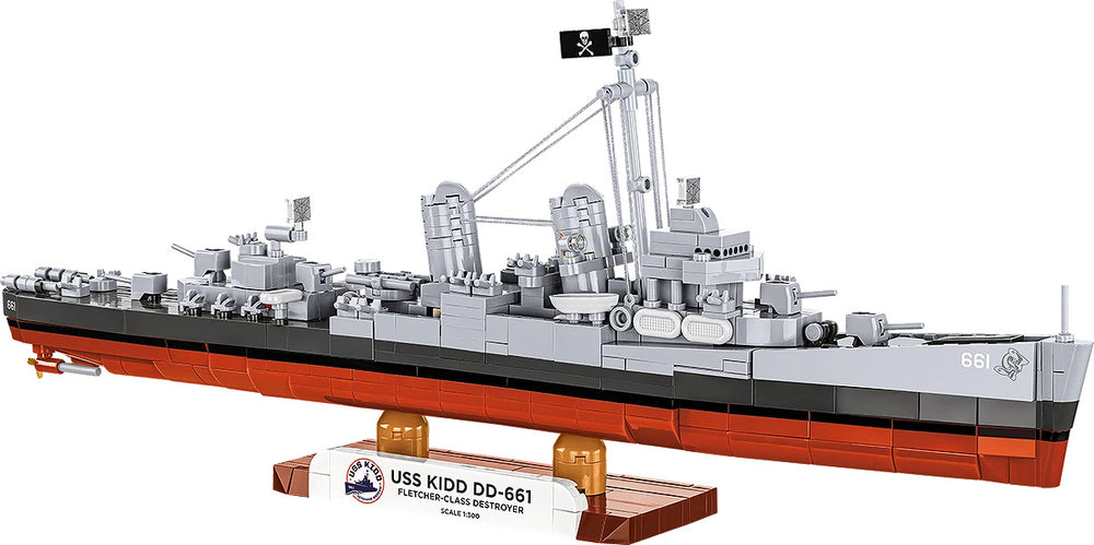 COBI 4866 USS Kidd Fletcher Class Destroyer 1:300 Brick Model 700pcs