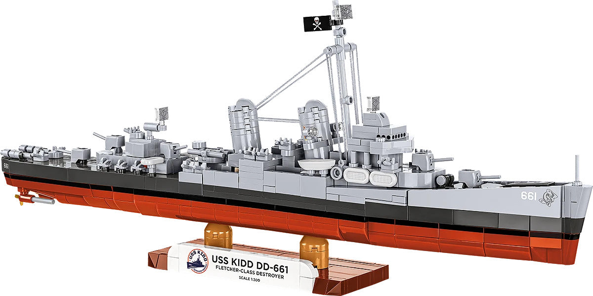 COBI 4866 USS Kidd Fletcher Class Destroyer 1:300 Brick Model 700pcs