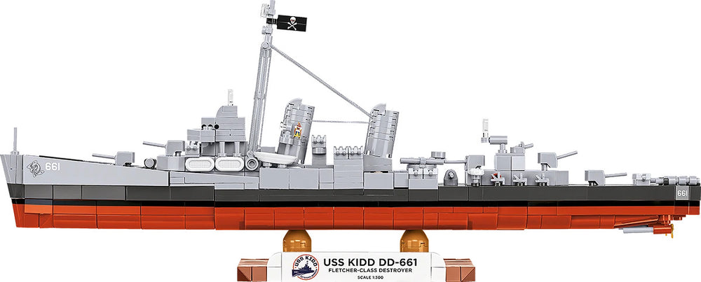 COBI 4866 USS Kidd Fletcher Class Destroyer 1:300 Brick Model 700pcs
