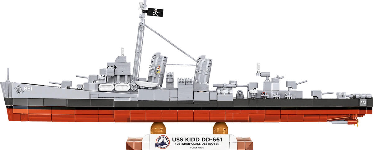 COBI 4866 USS Kidd Fletcher Class Destroyer 1:300 Brick Model 700pcs