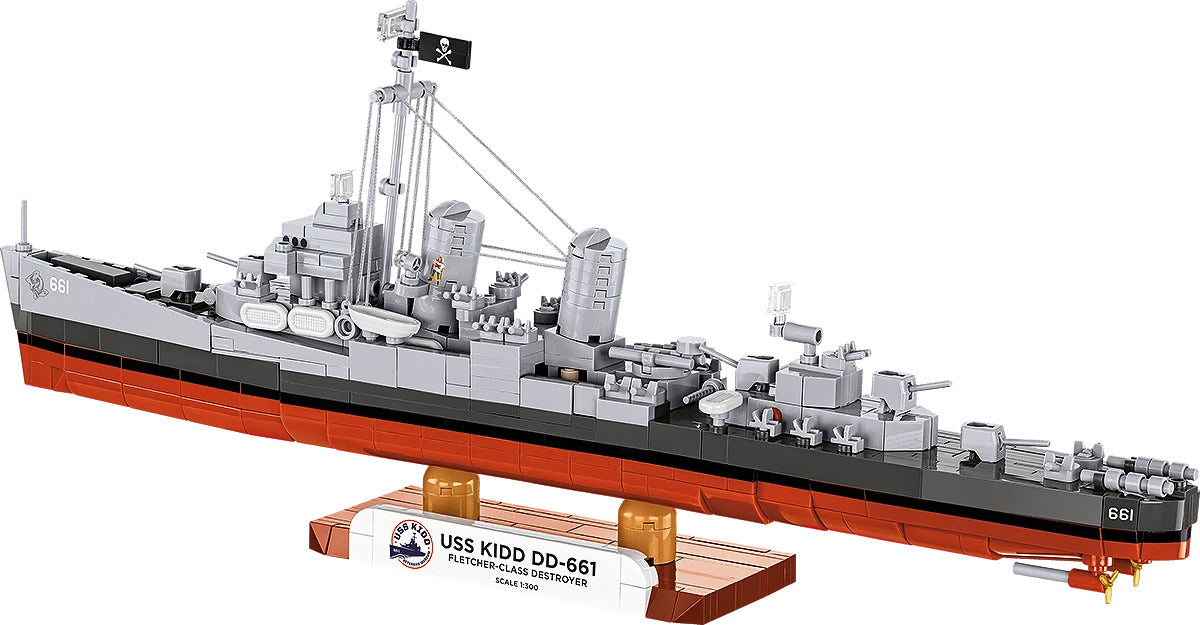 COBI 4866 USS Kidd Fletcher Class Destroyer 1:300 Brick Model 700pcs