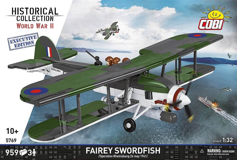 COBI 5769 Fairey Swordfish Executive Edition HC WWII 1:32 Brick Plane Kit 960pcs