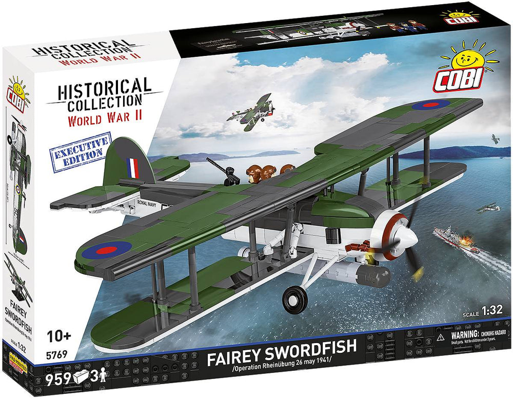 COBI 5769 Fairey Swordfish Executive Edition HC WWII 1:32 Brick Plane Kit 960pcs