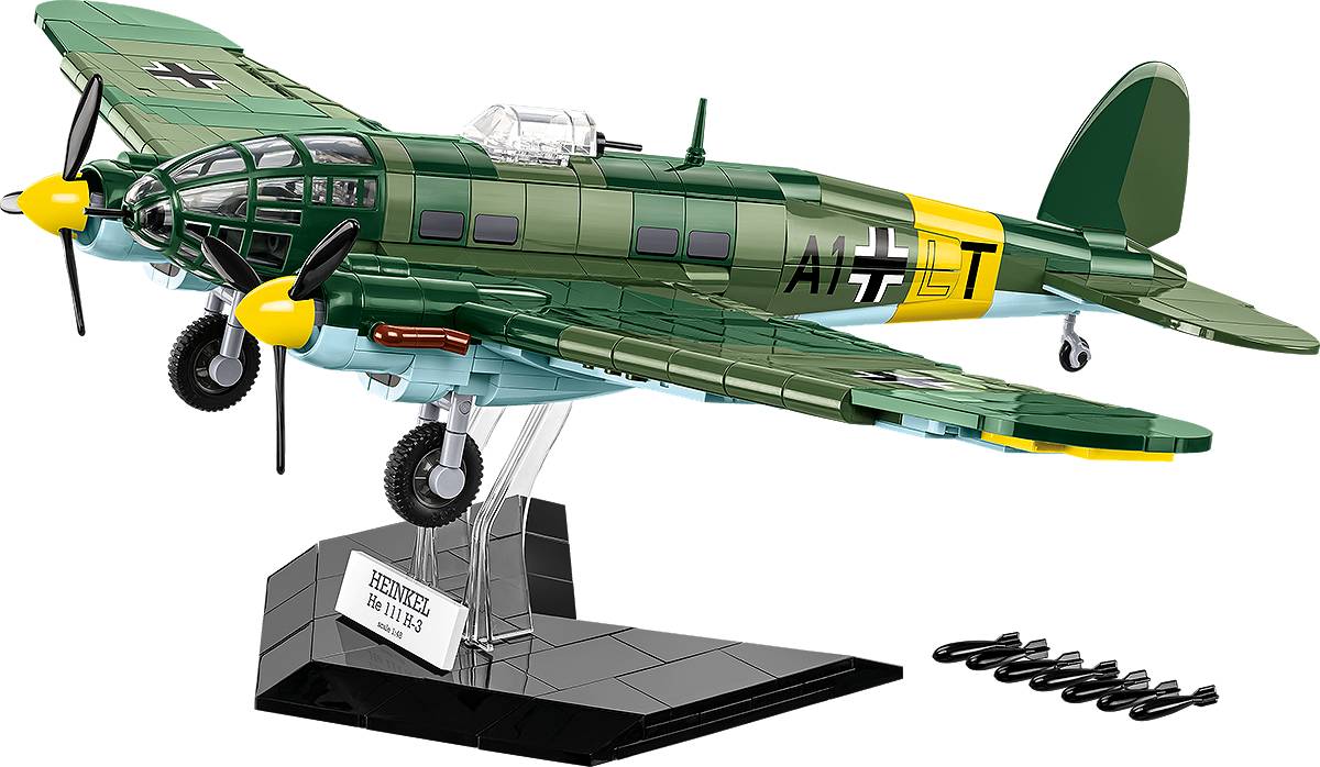 COBI 5772 Heinkel He 111 H-3 HC WWII 1:48 Brick Model Plane Kit 788pcs
