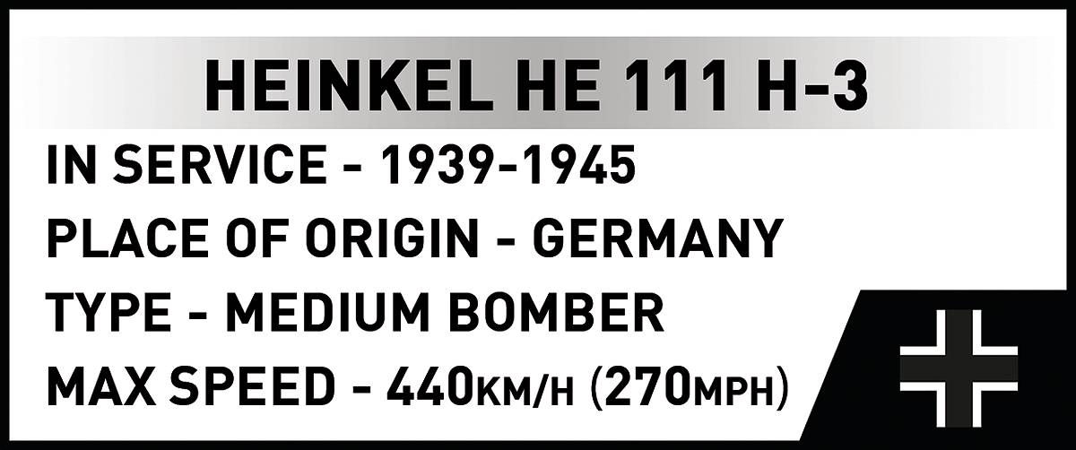 COBI 5772 Heinkel He 111 H-3 HC WWII 1:48 Brick Model Plane Kit 788pcs