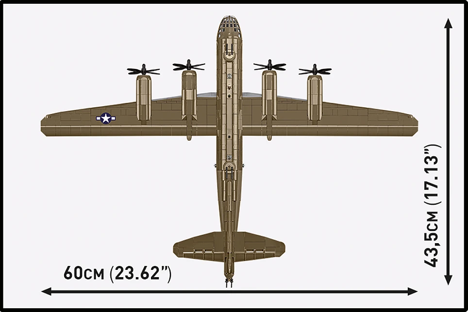 COBI 5774 Boeing B-29 Superfortress 1:72 Brick Model 1050pcs