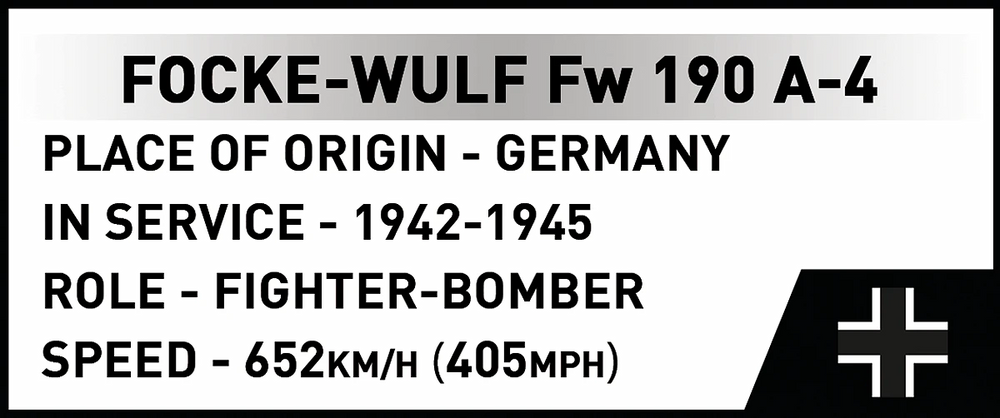 COBI 5775 Focke-Wulf Fw 190 A-4 1:32 Brick Model 365pcs