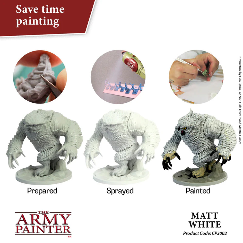 The Army Painter: Colour Spray Primer - Matt White 400ml CP3002