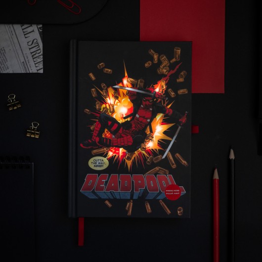 Marvel Deadpool A5 Premium Notebook With Light Grupo Erik