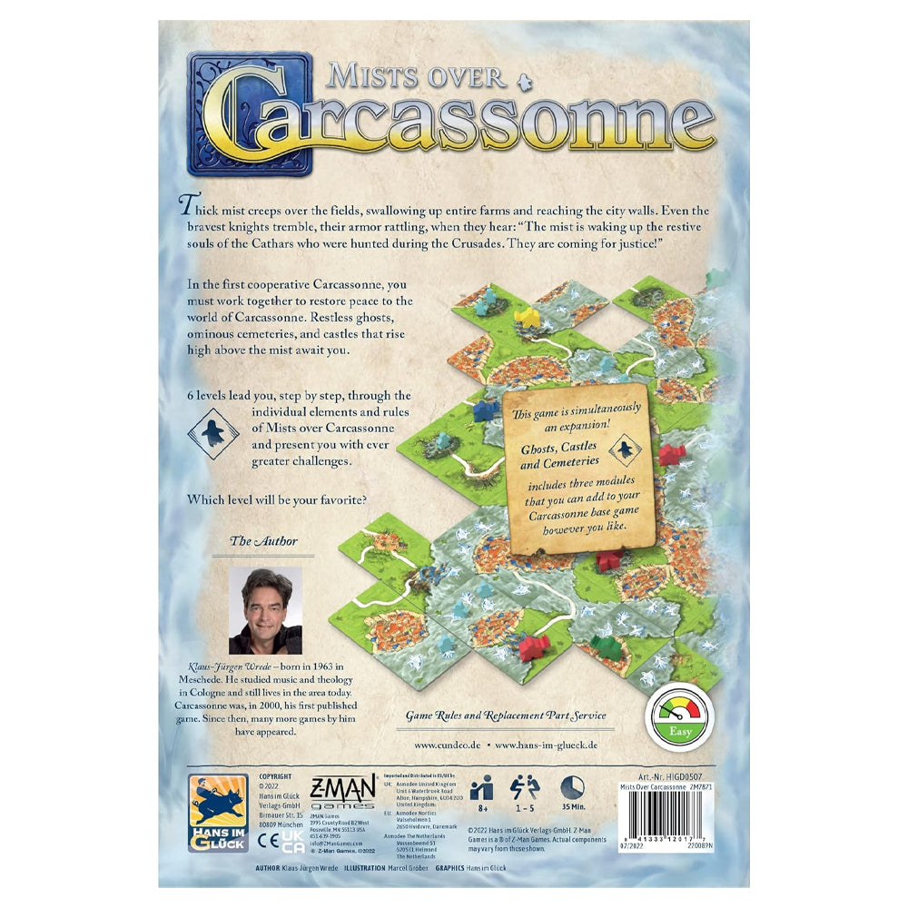 Mists over Caracassone Cooperative Board Game - Age 8+ 1-5 Players - Z-Man