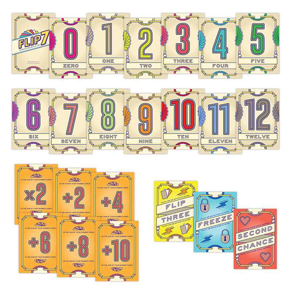 Flip 7 - Party Card Game - Age 8+ 3+ Players - USAopoly