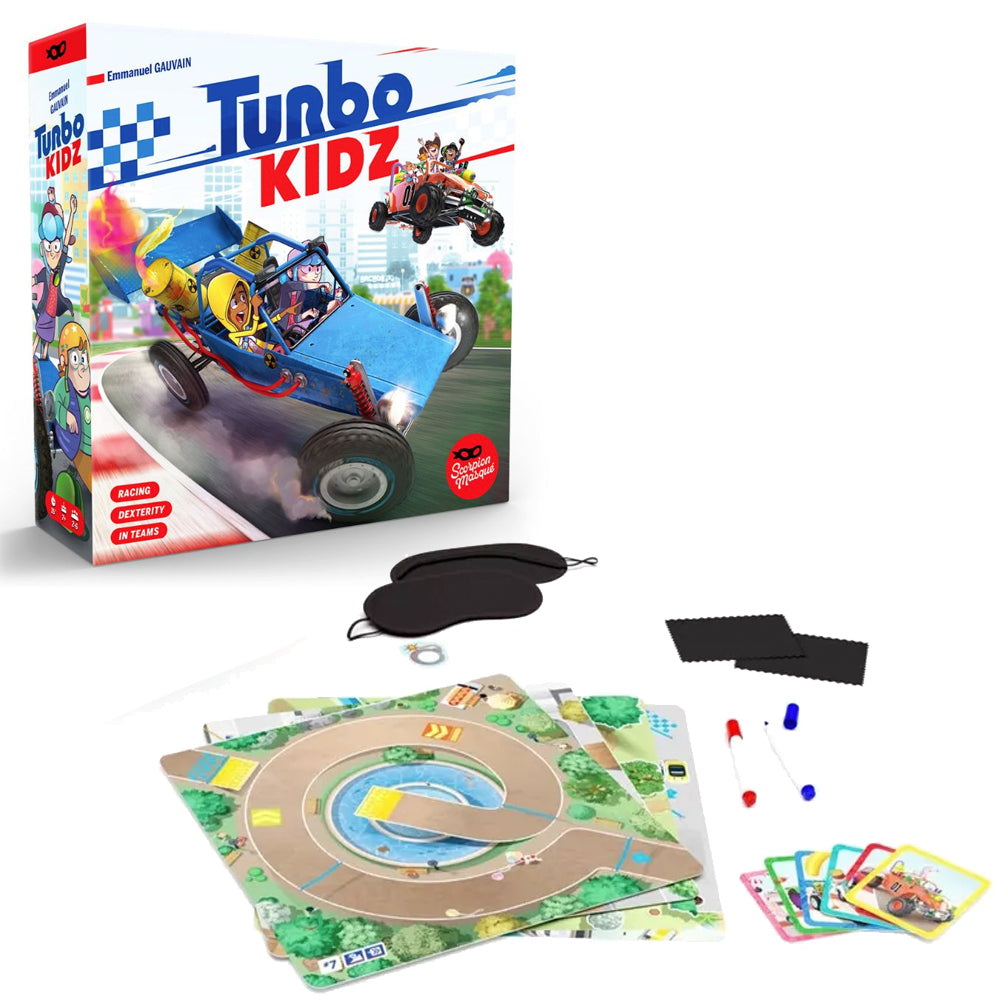 Turbo Kids - Blindfolded Racing Board Game Age 7+ 2-6 Players