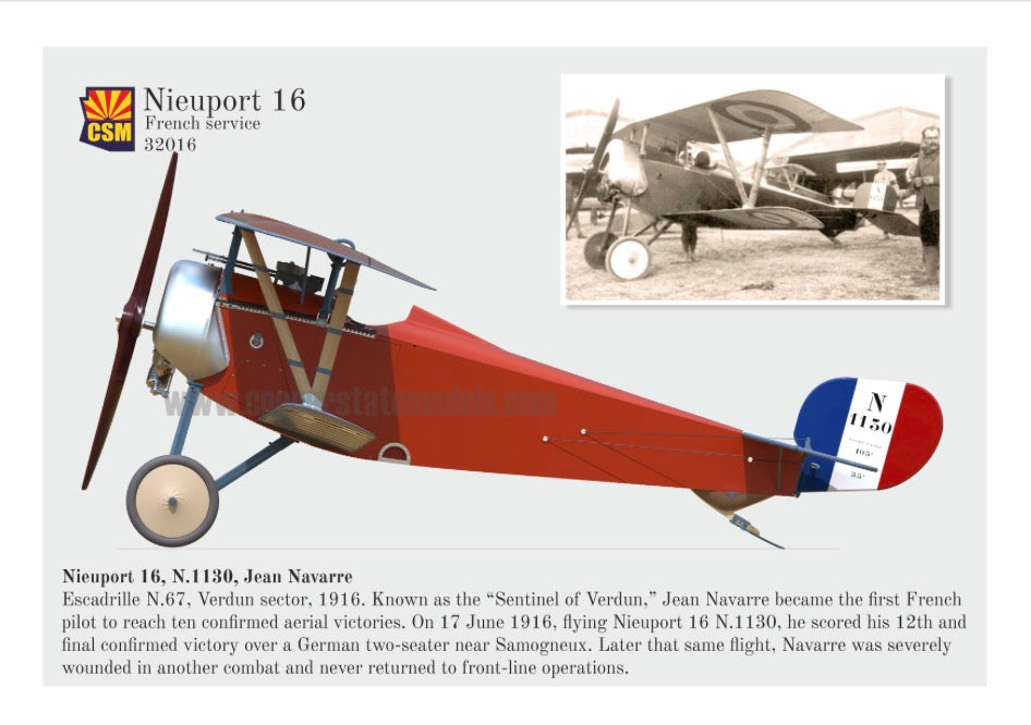 Copper State Models 32-016 Nieuport 16 1:32 Model Kit