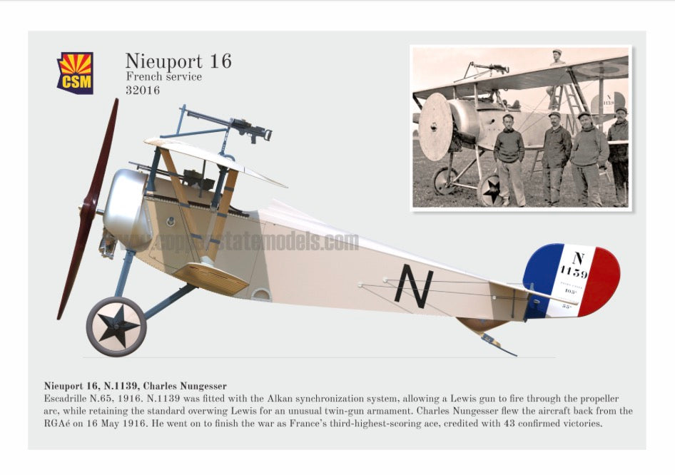 Copper State Models 32-016 Nieuport 16 1:32 Model Kit