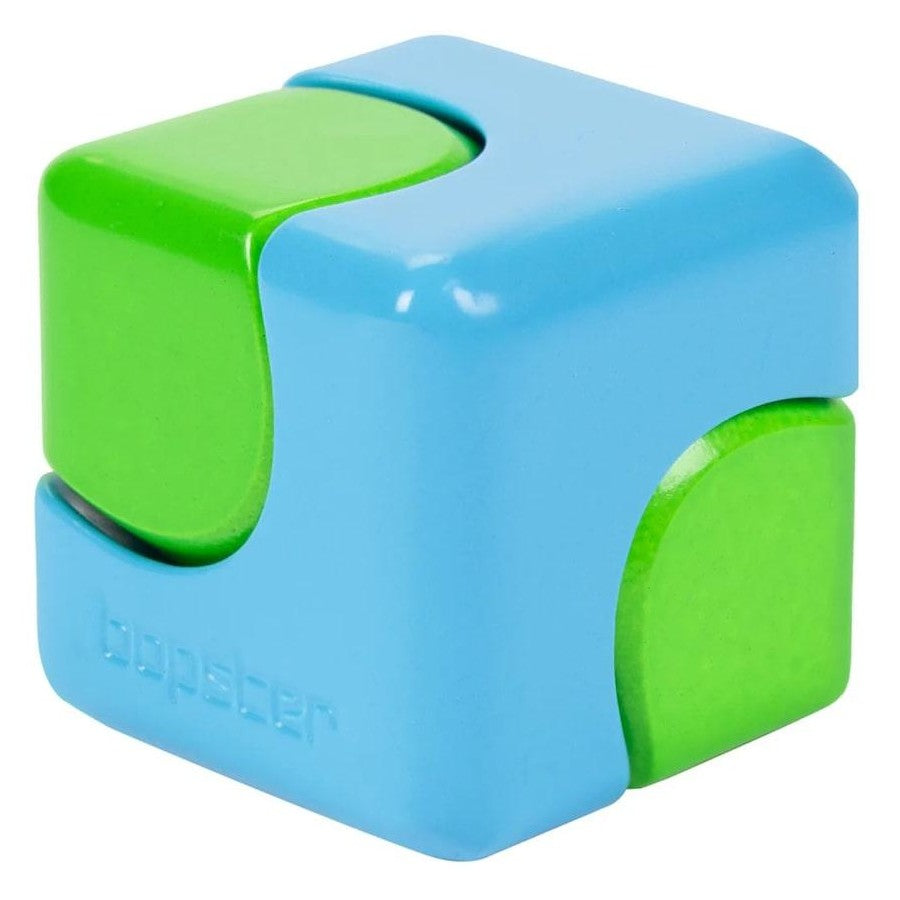 Bopster Cube Spinning Fidget Toy - Neon Blue Green CSN01