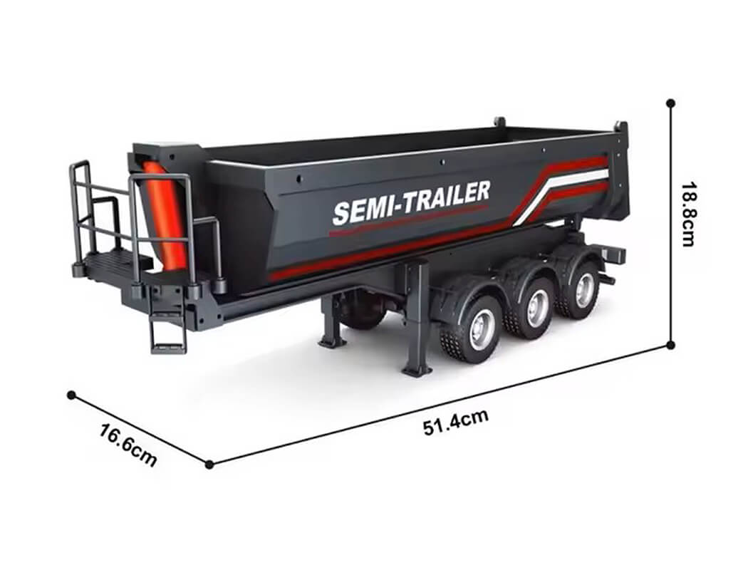 HuiNa CY1509 Black Truck Trailer for 1501 Scania Cabs