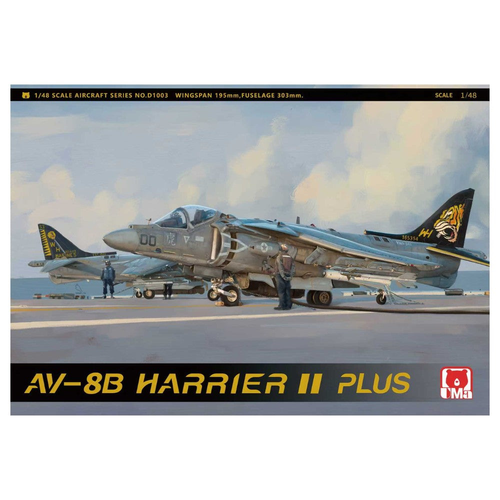 UMa Model D1003 AV-8B Harrier II PLUS VMA-542 "Tigers" Squadron 1:48 Model Kit