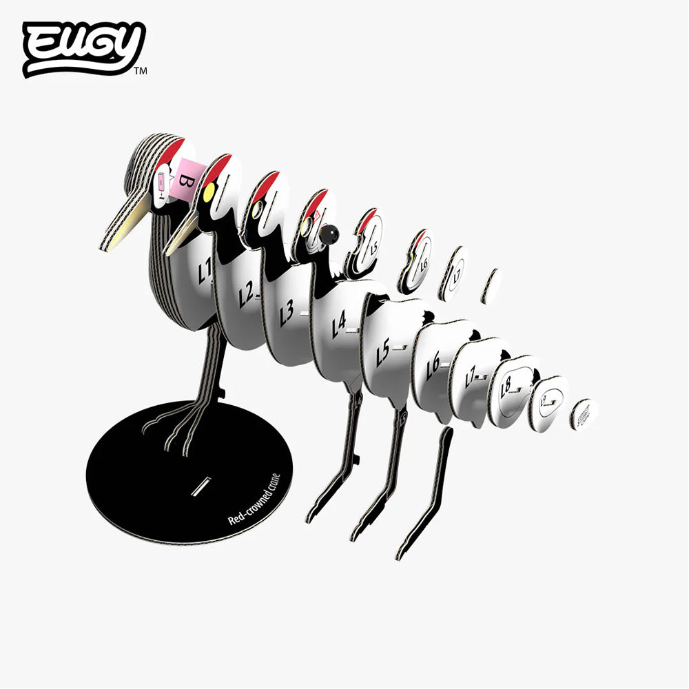 EUGY Crane No.125 3D Model Craft Kit