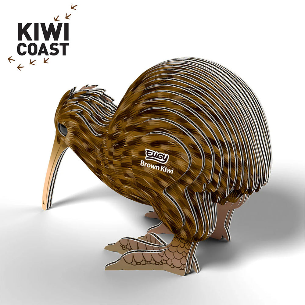 EUGY Brown Kiwi No.91 3D Model Craft Kit