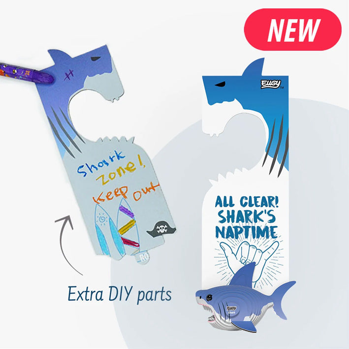 EUGY Shark Door Hanger 3D Model Craft Kit