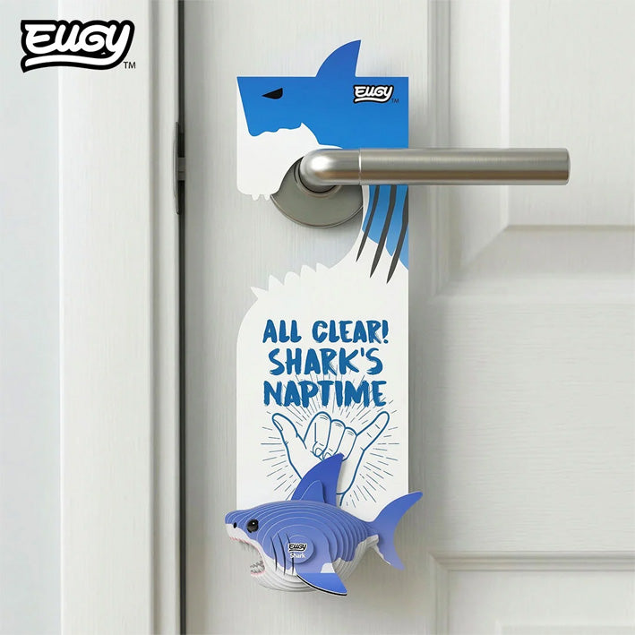 EUGY Shark Door Hanger 3D Model Craft Kit