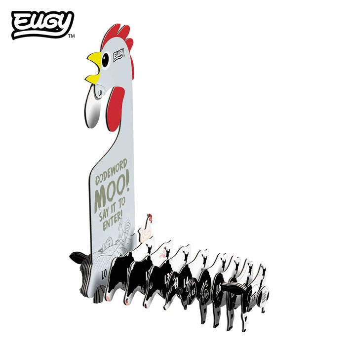 EUGY Holstein Friesian Cow Door Hanger 3D Model Craft Kit
