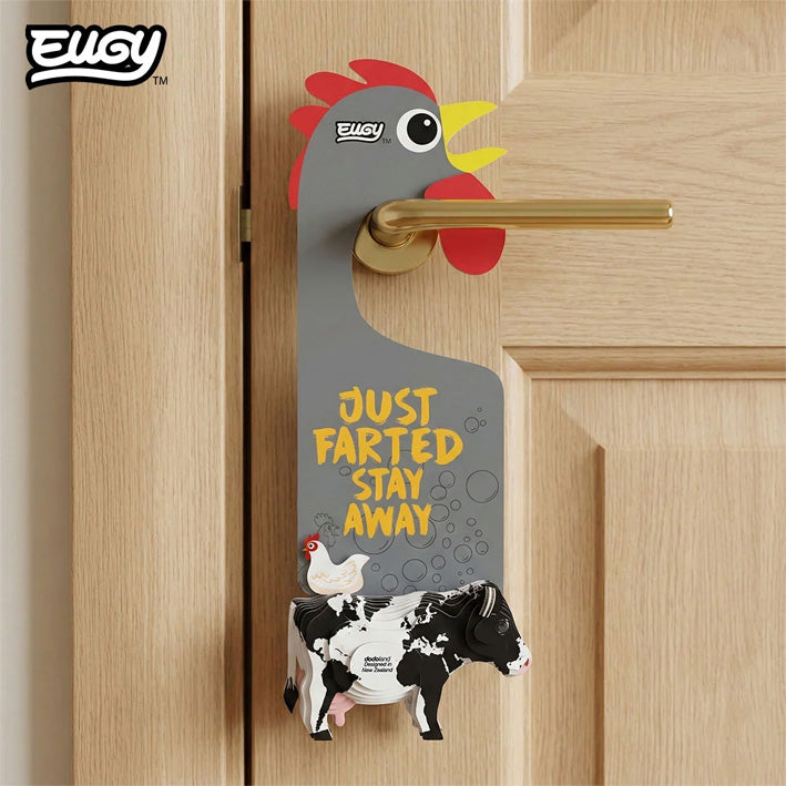 EUGY Holstein Friesian Cow Door Hanger 3D Model Craft Kit