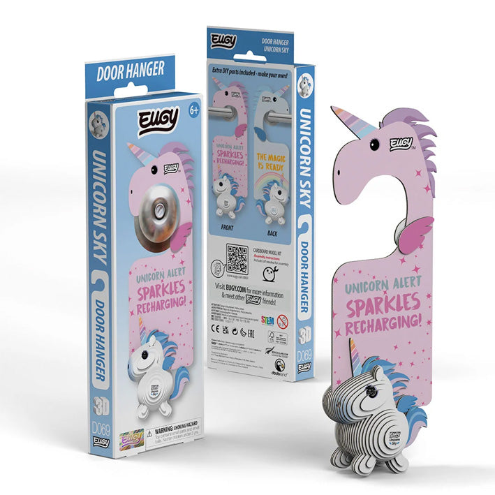 EUGY Unicorn Door Hanger 3D Model Craft Kit
