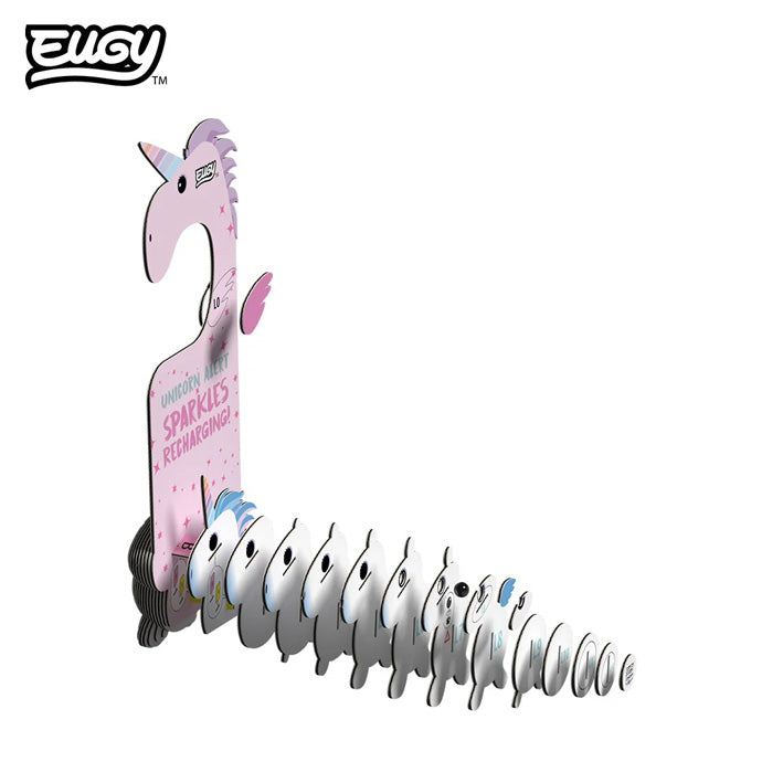 EUGY Unicorn Door Hanger 3D Model Craft Kit