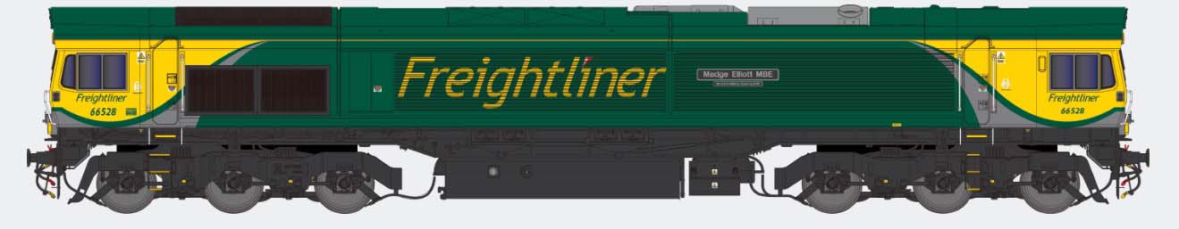 Dapol Class 66 528 Freightliner Powerhaul (DCC-Fitted) DA2D-066-004D N Gauge