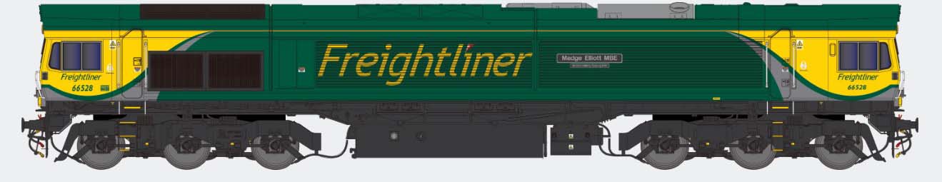Dapol Class 66 528 Freightliner Powerhaul (DCC-Sound) DA2D-066-004S N Gauge