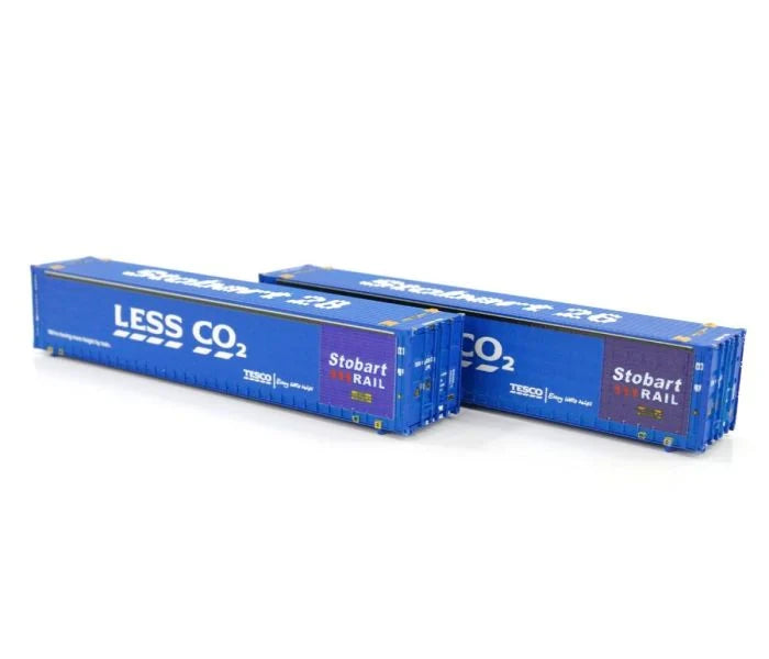 Dapol 45ft Curtainside Container Set (2pcs) LessCo2 DA2F-028-023 N Gauge