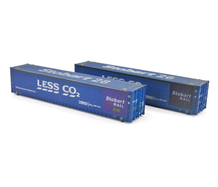 Dapol 45ft Curtainside Container Set (2pcs) LessCo2 Weathered 2F-028-024 N Gauge