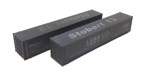 Dapol 45ft Curtainside Container Pack (2) Tesco Weathered DA2F-028-205 N Gauge