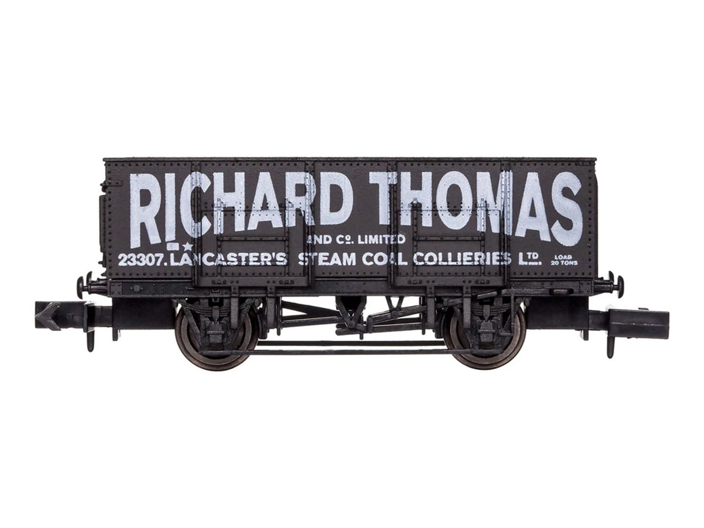 Dapol 20t Steel Mineral Wagon Richard Thomas Black 23307 N Gauge 2F-038-057
