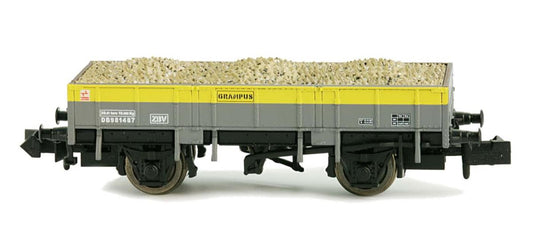Dapol 2F-060-020  Grampus Wagon BR Dutch Yellow/Grey DB991471 N Gauge
